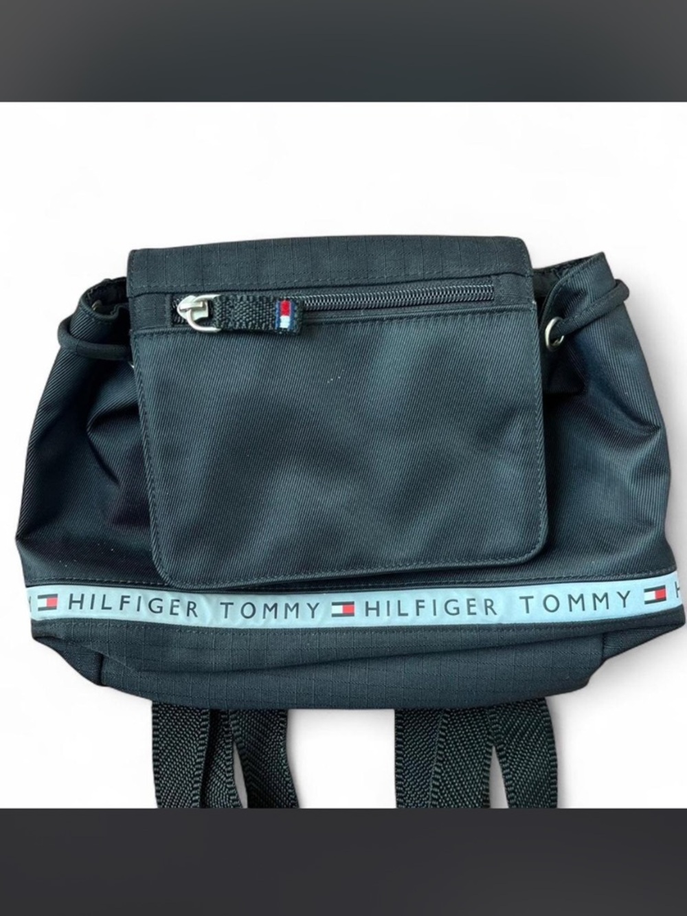 Tommy Hilfiger Black Canvas Backpack